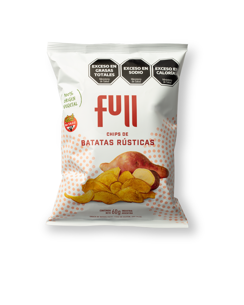 Chips de batatas rústicas
